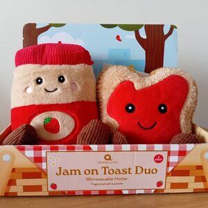 'Heat & Hug' Microwaveable Hotties 'Jam On Toast' Plush Duo For Kids